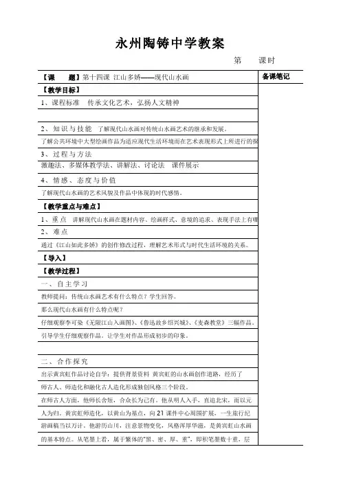 第十四课 江山多娇──现代山水画