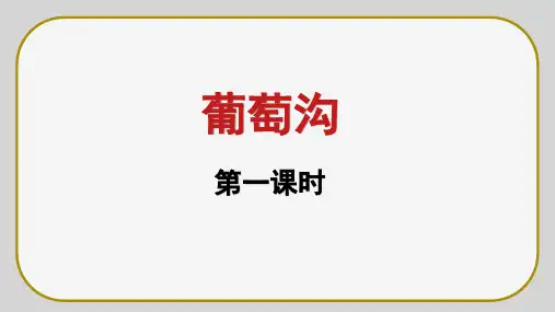统编版二年级语文上册11 葡萄沟 第一课时 课件(共26张PPT)
