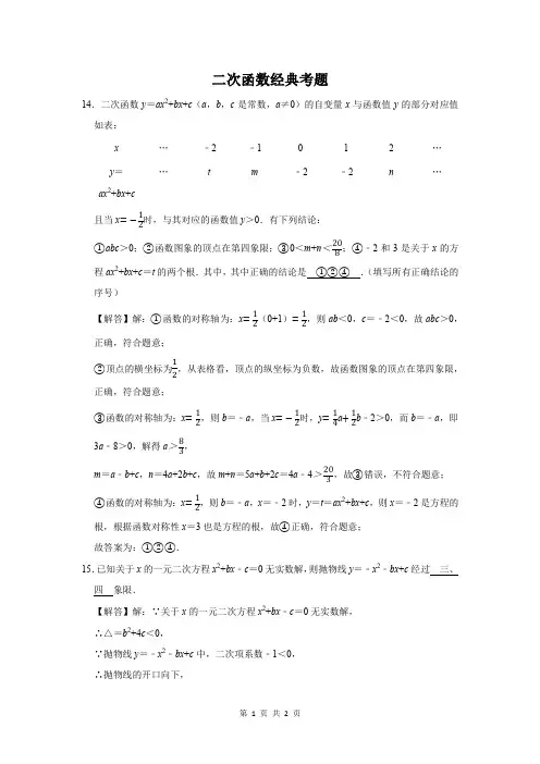 二次函数经典考题 (102)