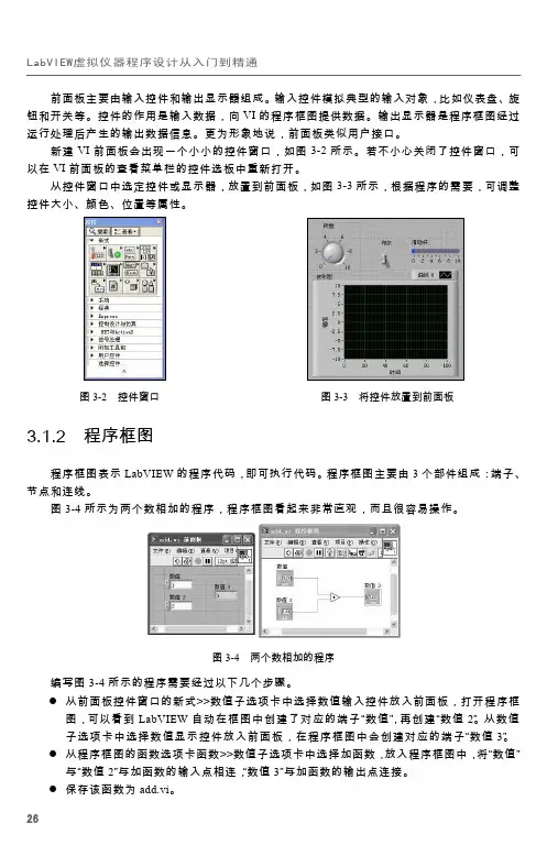 3.1.2 程序框图_LabVIEW 虚拟仪器程序设计从入门到精通_[共2页]