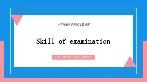 简约大气大学四级考试专题讲解教学PPT课件