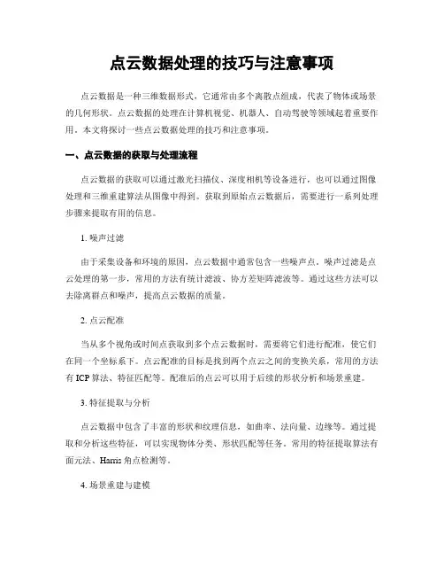 点云数据处理的技巧与注意事项