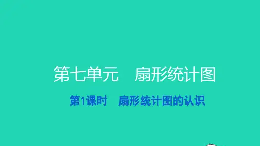 六年级数学上册第七单元扇形统计图第1课时扇形统计图的认识习题课件