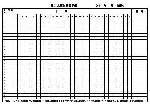 幼儿出勤登记表(1)