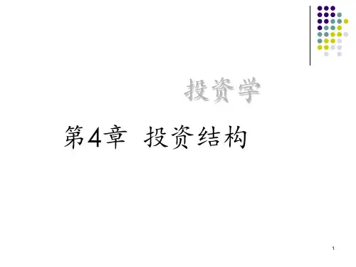 投资学 第4章 投资结构 ppt课件