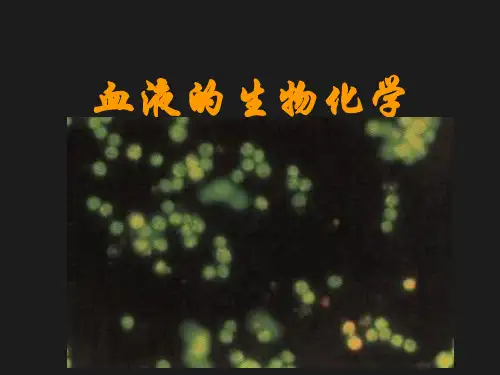 血液的生物化学PPT课件