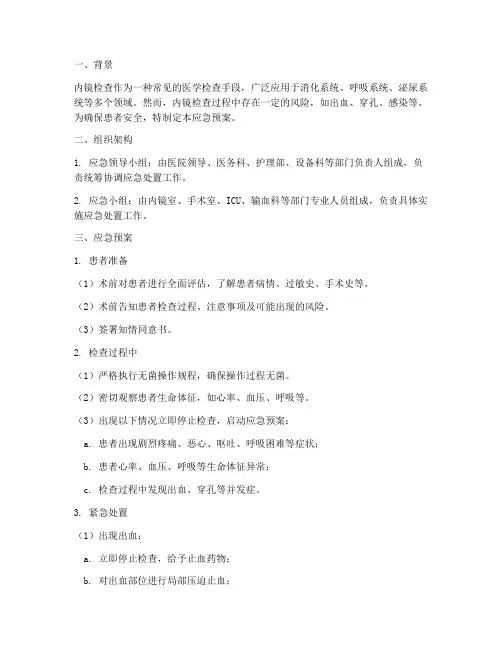 内镜检查安全应急预案