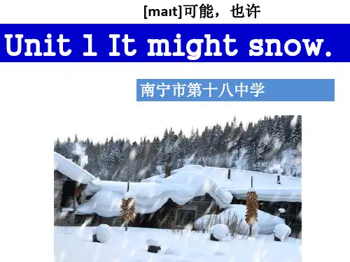 外研版英语八年级上册 Module 10 unit 1 It might be snow-课件(2)