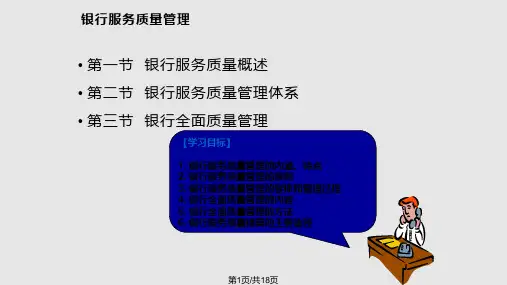银行服务质量管理培训PPT课件