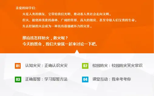 班会消防知识ppt课件