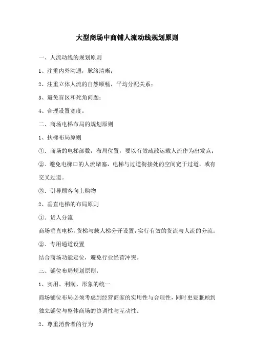 大型商场中商铺人流动线规划原则108541954
