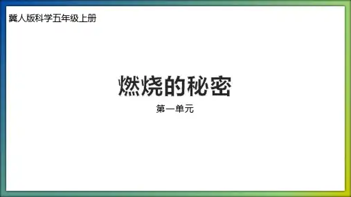 燃烧的秘密ppt课件