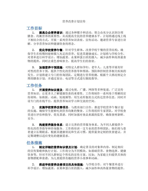 营养改善计划宣传