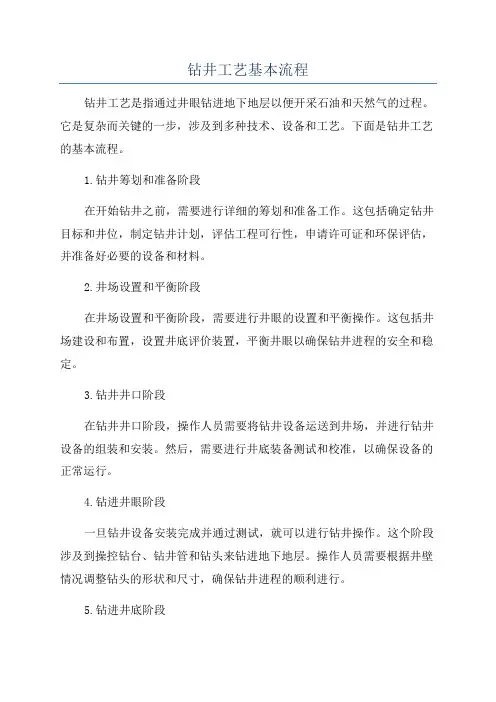 钻井工艺基本流程