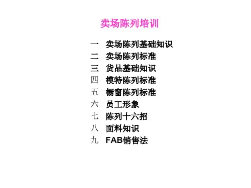 女装专卖店陈列指导手册