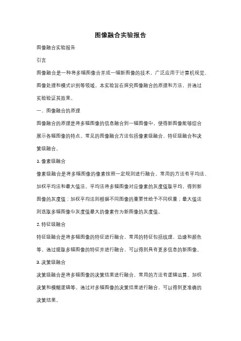 图像融合实验报告