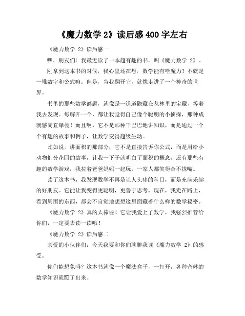 《魔力数学2》读后感400字左右