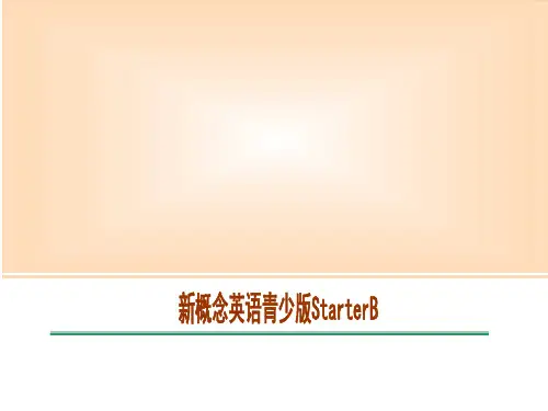 青少版新概念StarterB Unit4 (共51张PPT)