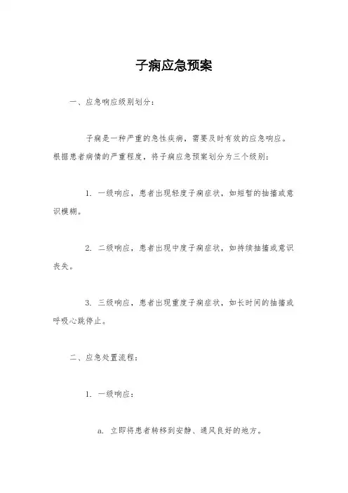子痫应急预案