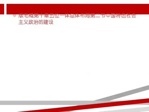 版毛概第十章五位一体总体布局第二节中国特色社会主义政治的建设