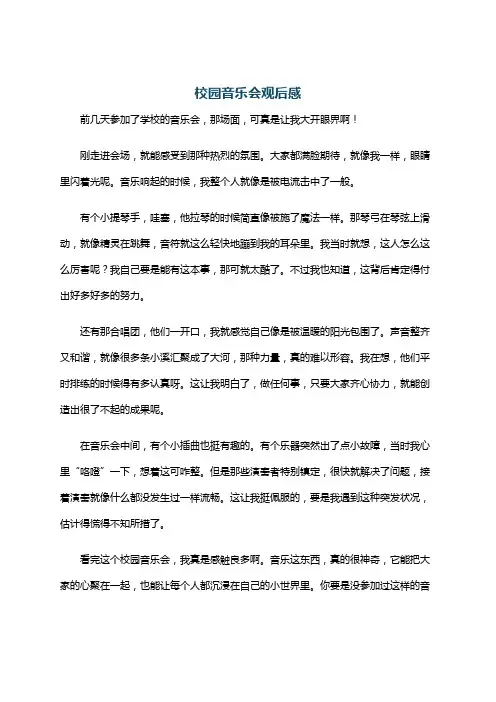 校园音乐会观后感