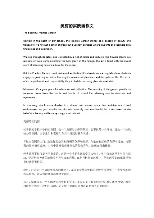 美丽的实践园作文