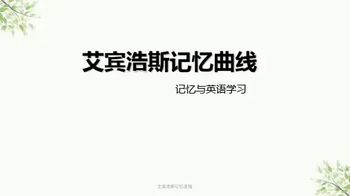 艾宾浩斯记忆曲线课件