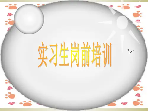 《实习生岗前培训》PPT课件