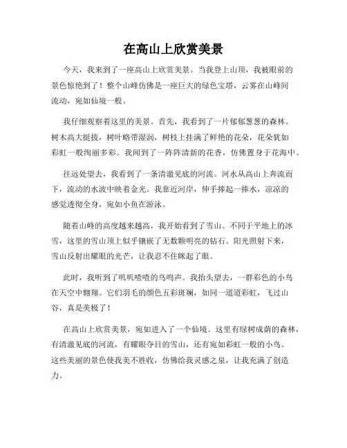 小学三年级作文这儿真美范文在高山上欣赏美景