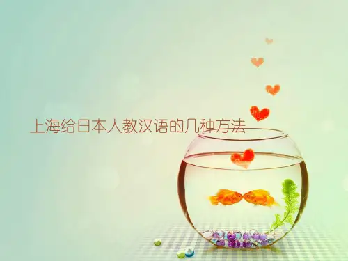 上海给日本人教汉语的几种方法全面.ppt