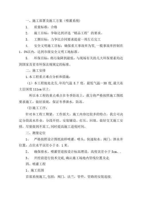 喷灌施工方案
