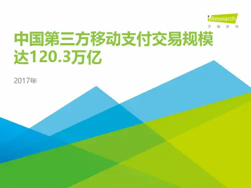 2017年中国第三方支付年度数据发布研究报告