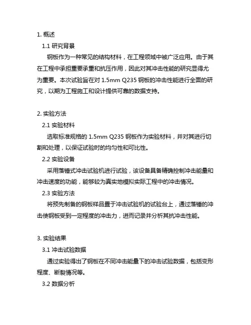 1.5mmq235钢板冲击试验报告