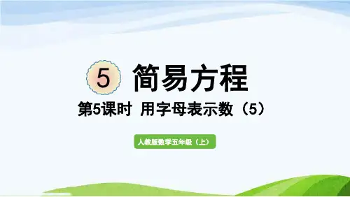 数学新人教五(上)5 简易方程第5课时  用字母表示数(5)