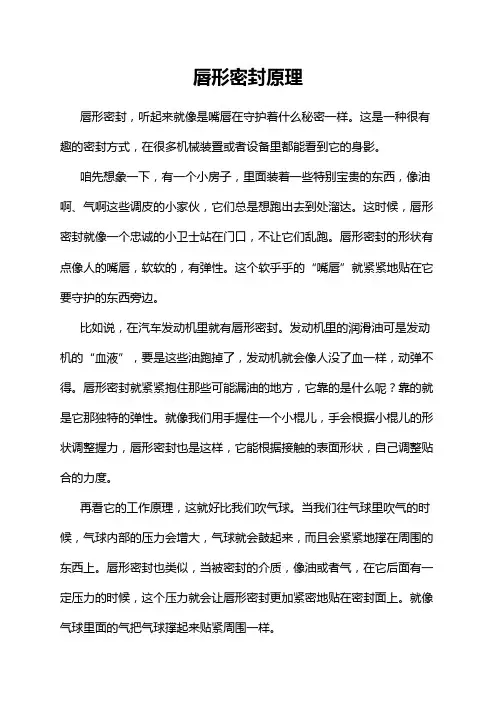 唇形密封原理