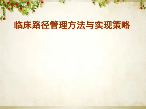 临床路径管理方法与实现策略(ppt 106页)