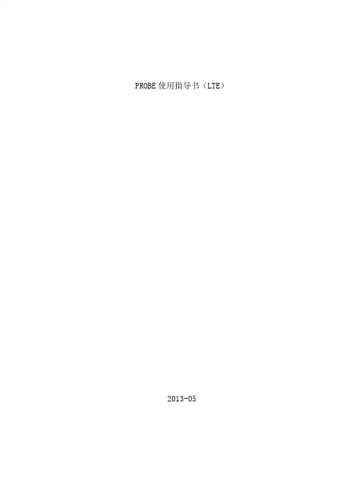 最新(完美版)PROBE使用指导书(LTE)