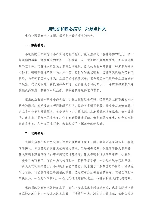 用动态和静态描写一处景点作文