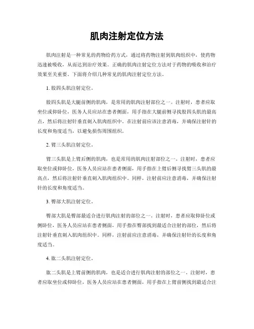 肌肉注射定位方法