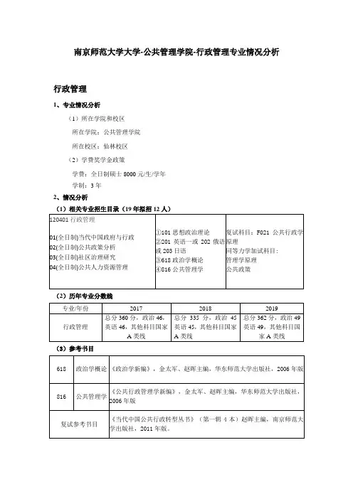 南京师范大学行管