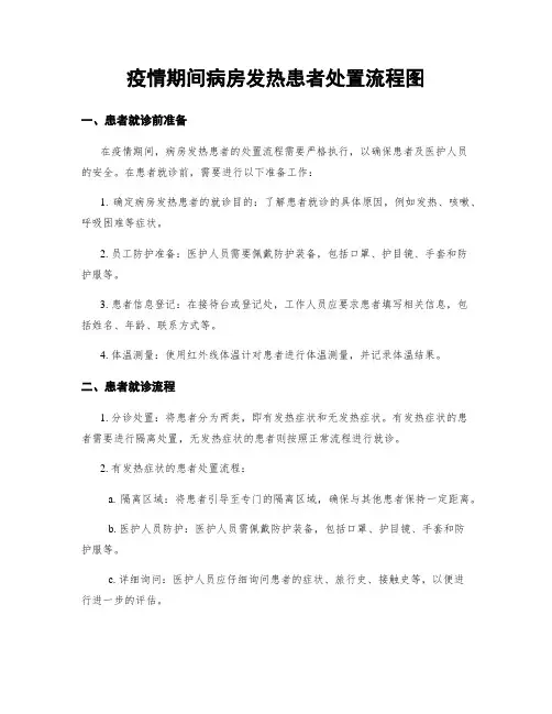 疫情期间病房发热患者处置流程图