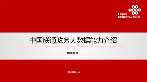 中国联通政务大数据能力介绍