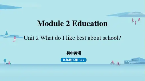 外研版九下英语 Module 2 Education Unit 2