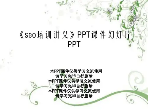 《seo培训讲义》PPT课件幻灯片PPT