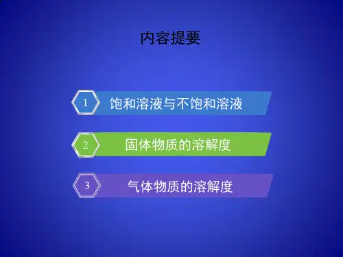 科粤化学下册第7章2 物质溶解的量(共27张PPT)