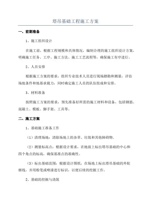 塔吊基础工程施工方案