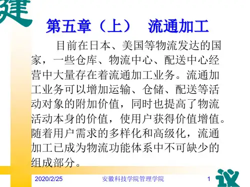 物流管理 第五章 流通加工管理(上)