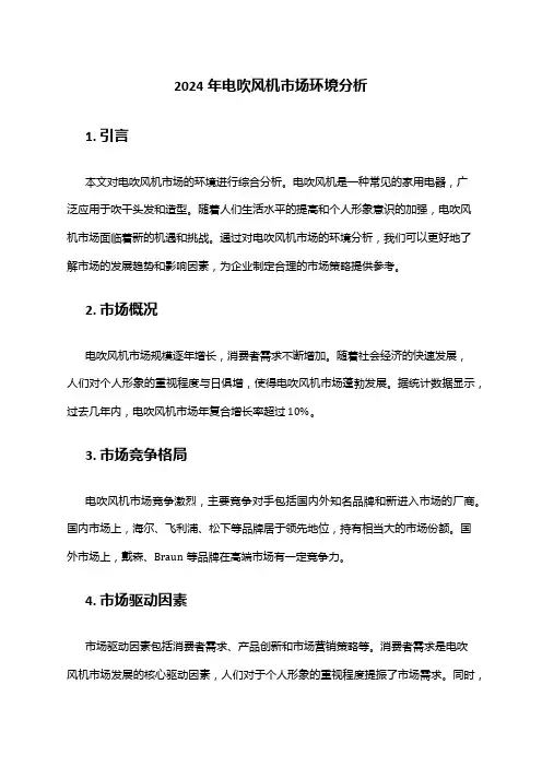 2024年电吹风机市场环境分析