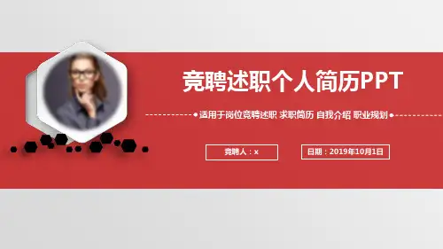 竞聘述职个人简历模板(ppt共31张)
