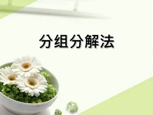 分组分解法